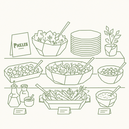 3 soorten vegetarische salade buffet +/-200gr